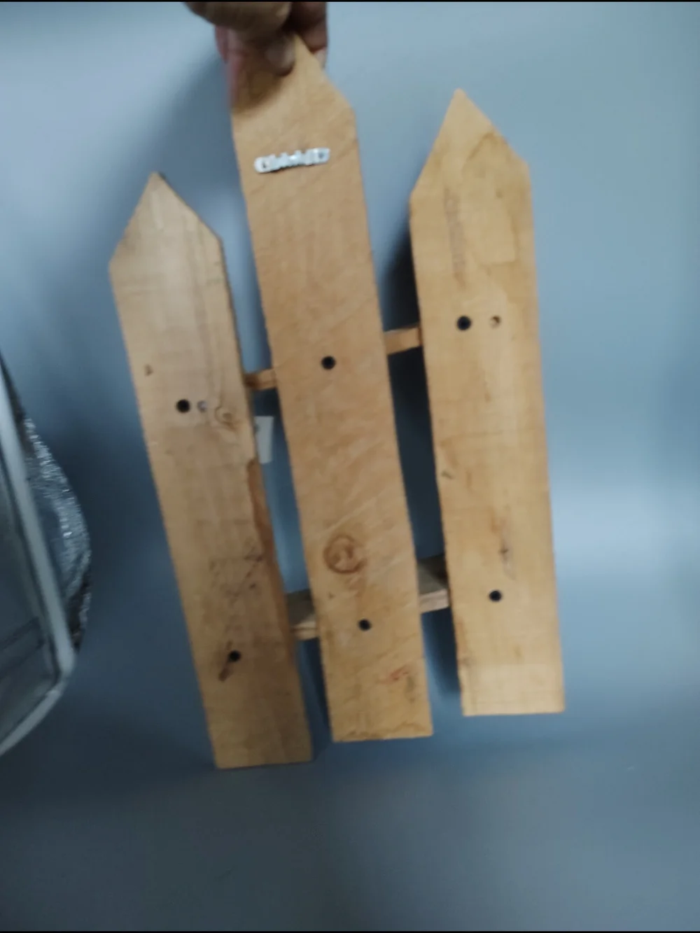 Rustic Natural Wood Fence Wall Decor - Natural Slanted